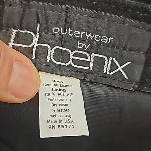 Outerwear by Phoenix | Vintage Genuine Cow Split Leather Pencil Skirt small - Picture 6 of 6